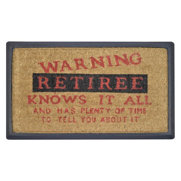 Retiree Knows PVC Back Coir Door Mat