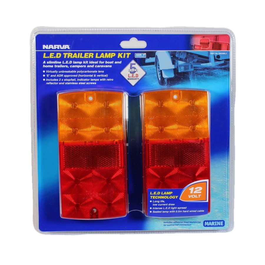 Narva Slimline 12V LED Rear Combo Lamp Rectangle - Twin Pack