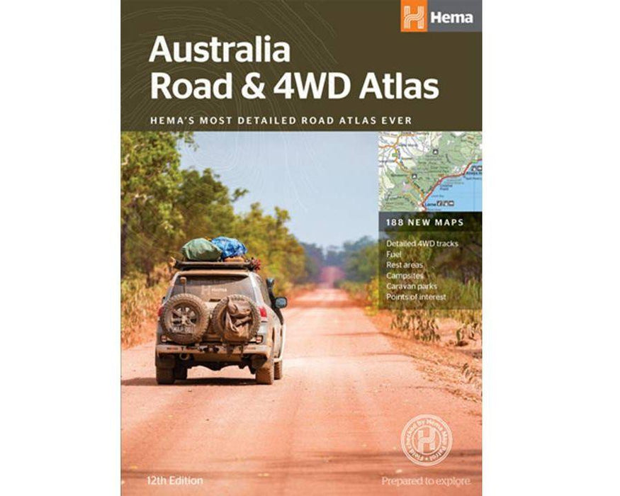 Hema Australia Road & 4WD Atlas 12th Edition Perfect Bound