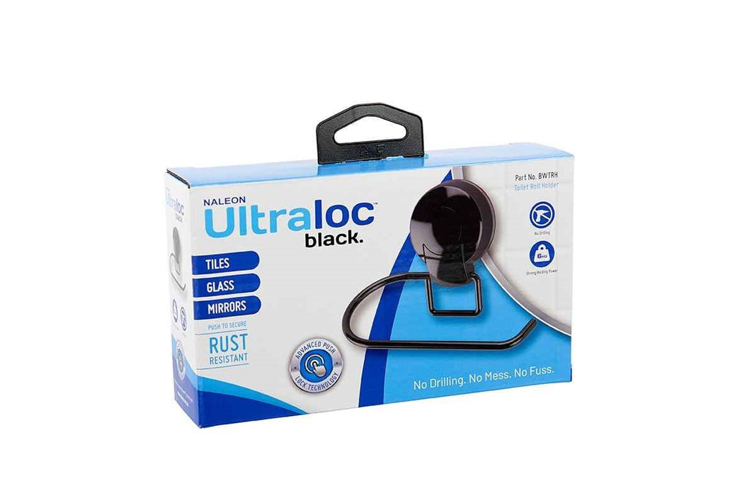 Naleon Ultraloc Black Toilet Roll Holder