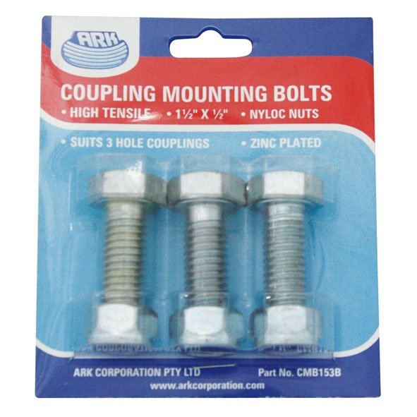 Coupling Bolts 11/2 X 1/2  Pack 3
