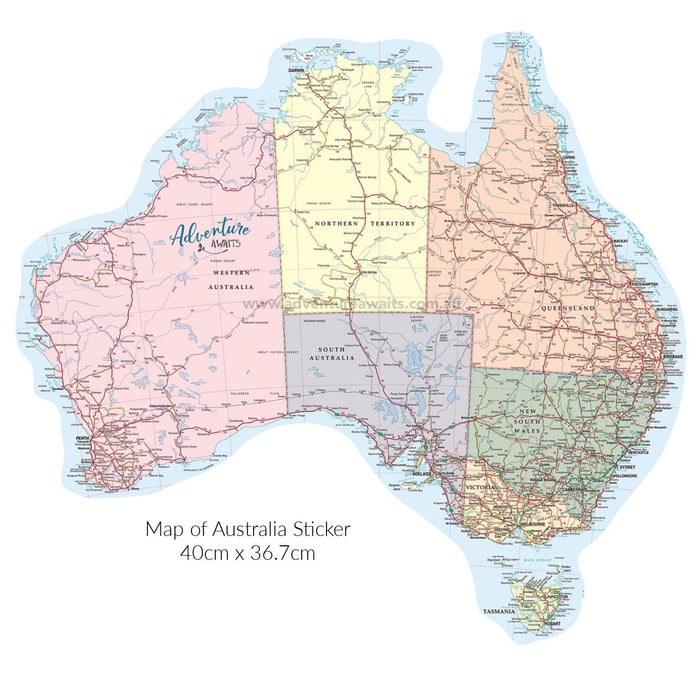 Map Of Australia Sticker