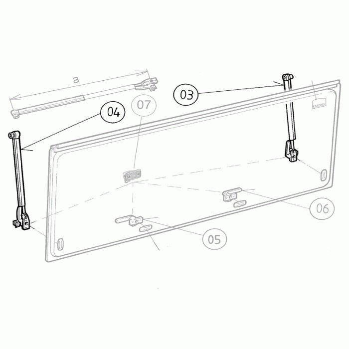 Window Stays (Pair) - Suit 800mm & 900mm Maygood / Mobicool Windows