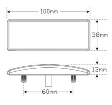 LED Autolamps 38 Series 12-24V LED Front End Outline Marker 3M Tape Fit - Amber