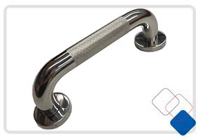 Knurled Stainless Steel Grab Bar - 200mm x 25mm