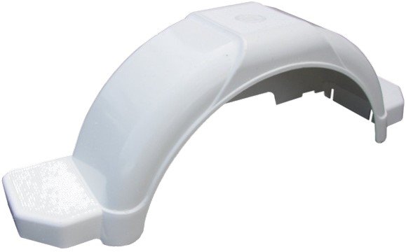 Mudguard Plastic With Step Suit 13" & 14" Tyres - White