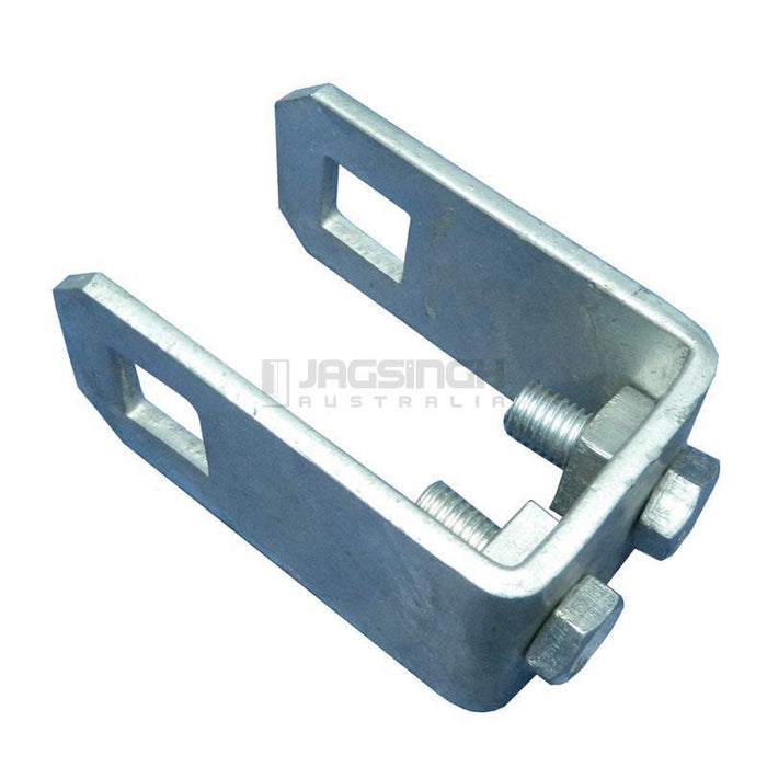 Jagsingh Galvanised Post Clamp 65 x 85mm With Two Bolts