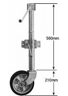 Side Wind 8'' J/Wheel Extra Height With Centre Clamp