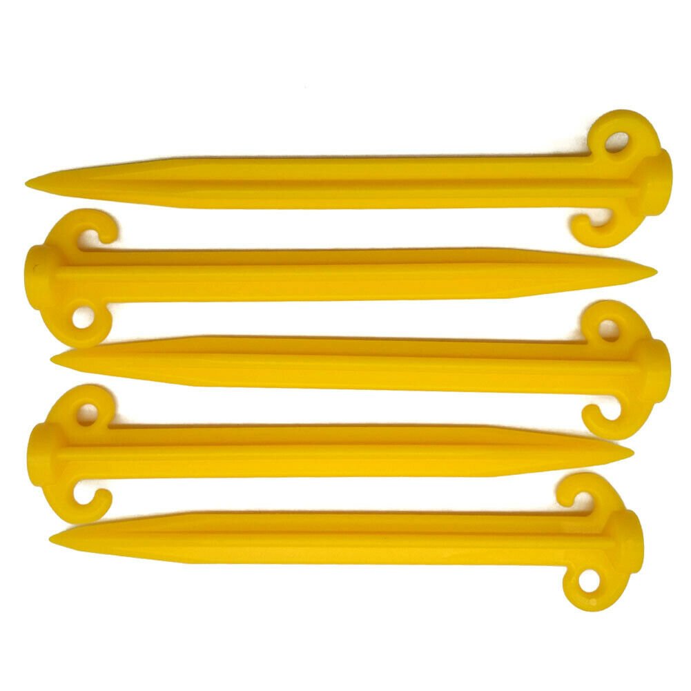 plastic tent pegs Plastic Tent Peg 225mm Yellow Polycarbonate 4Pk