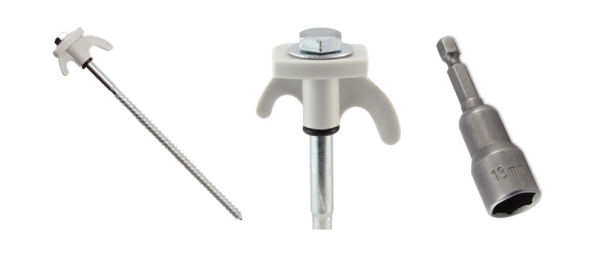 Explore Metal Pegs With Hex Head With Adaptor - 8 Pack