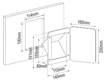 Recessed Box With Door 200(H) x 165(W) x 78(D)