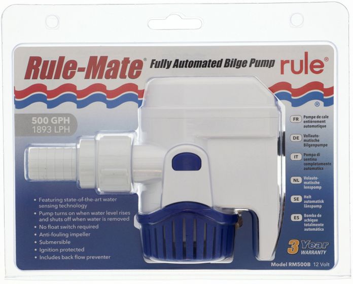Rule Bilge Pump 12 Volt Automatic 800 GPH 3.0A