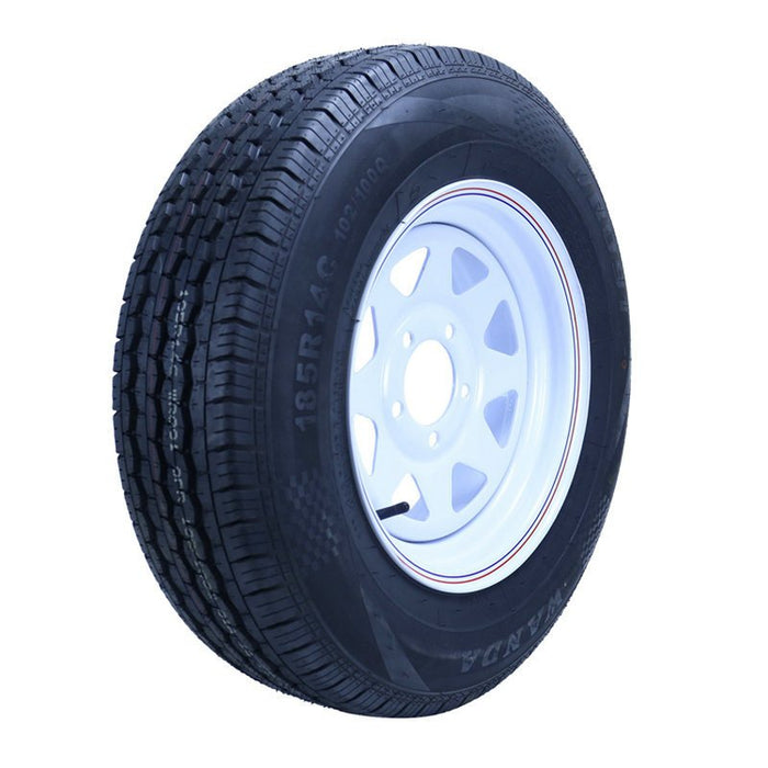 14" LC White C/W 185R14LT Tyre