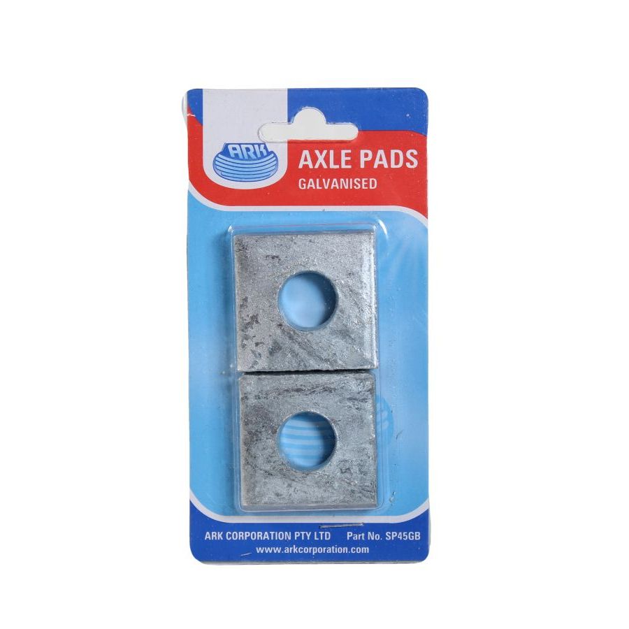 Ark Galvanised Axle Pads 40 X 40mm - Pair