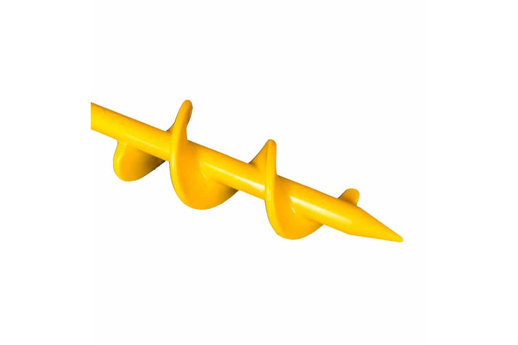 Sand Screw Peg 500mm Yellow Polycarbonate Each