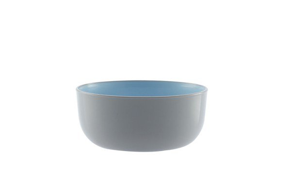 Grey & Blue Plastic Bowl 14.6cm
