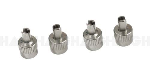 Tyre Valve Caps Slotted S/Metal