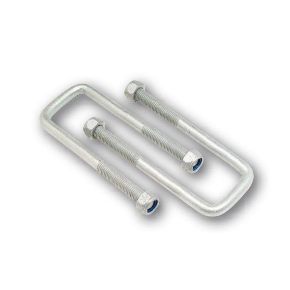Ark Gal U-Bolts Square 40 X 130mm Blister Of 2 With Nylocs