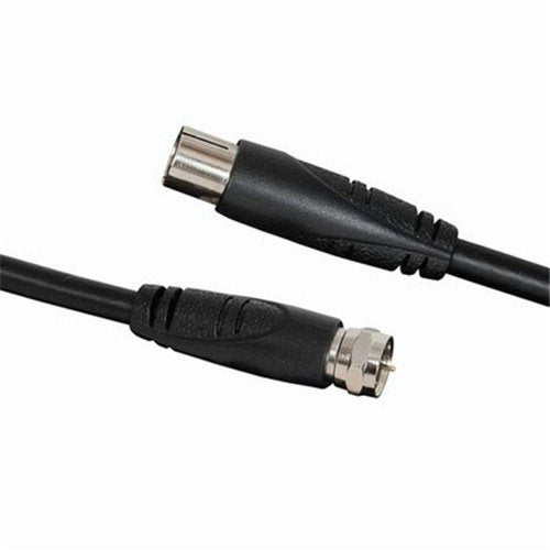 F Plug To TV Coaxial Plug Black 5M Antenna Cable