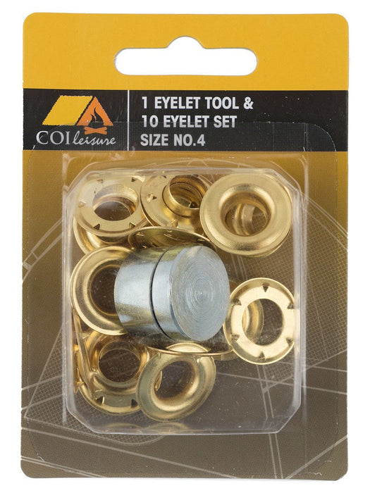 No. 4 Eyelets & Eyelet Kit Brass With Tool